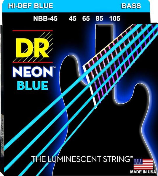 NBB-45 Set de cuerdas Neon para Bajo que brillan en la oscuridad de Light  45-105