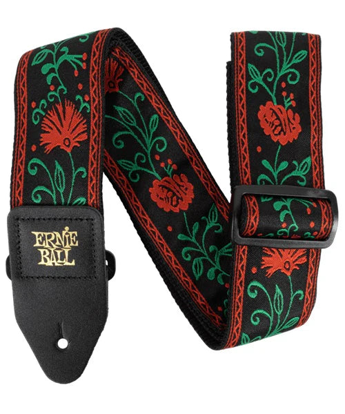 ERNIE 5361  Correa para guitarra Jacquard Black/Red