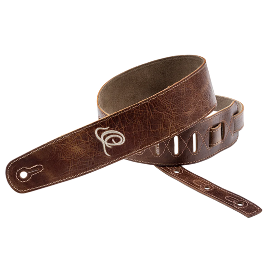 OSSU-50  Suede Leather Straps – Correa Premium para Guitarra en Cuero y Gamuza Color Vintage Malt