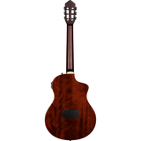 RTPDLX-ACA-L Guitarra Electroclasica Zurda Ortega TourPlayer Deluxe Nylon String  – Acacia Burst Gloss