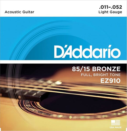 EZ910 Set cuerdas para guitarra acúscita 85/15, ligeras  11-52