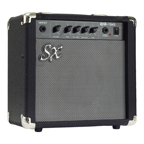 SBM2/3TS-BA1565 Set de Bajo Eléctrico 3 Tone Sunburst con amplificador 15 Watts