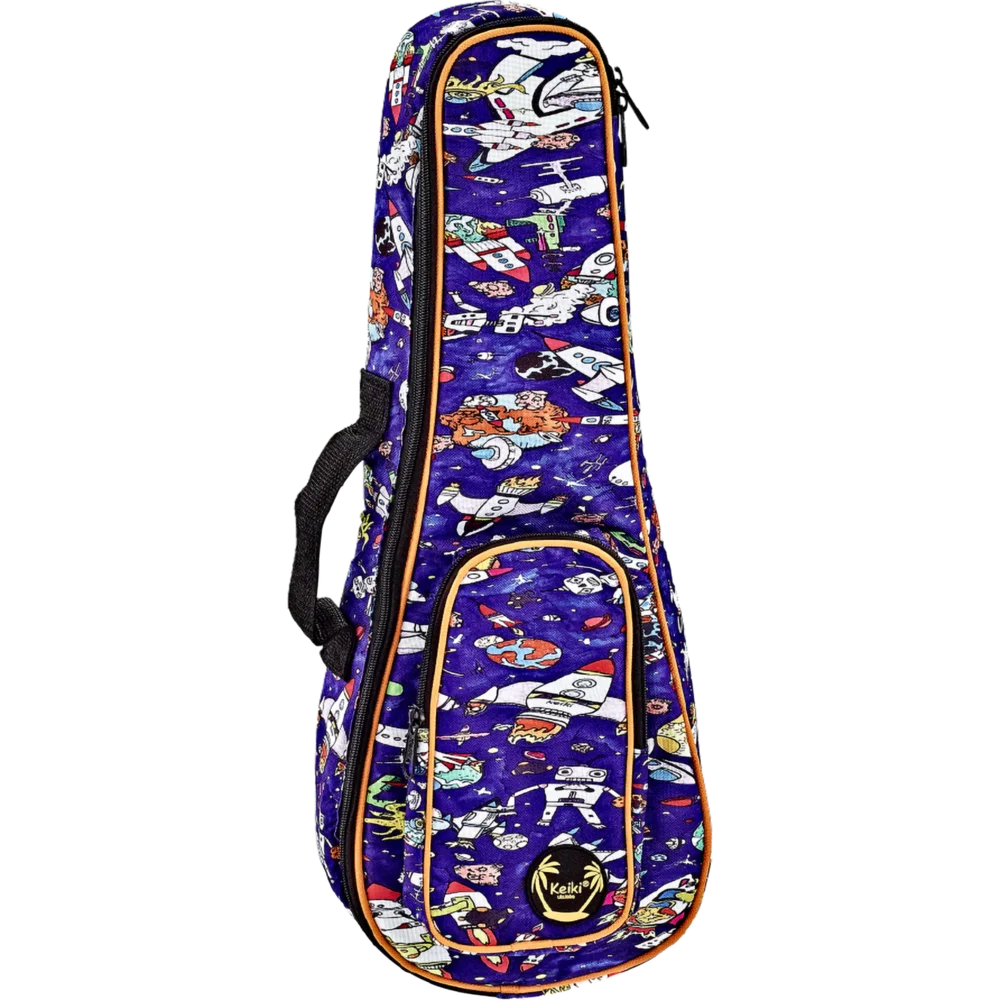 KUB-SP-SO Keiki® Designer Series – Funda Acolchada para Ukulele Soprano Diseño Spaceman