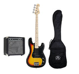 SBM2/3TS-BA1565 Set de Bajo Eléctrico 3 Tone Sunburst con amplificador 15 Watts