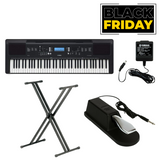 Combo Black Friday Teclado Eléctrico, pedal, fuente de corriente y stand para teclado