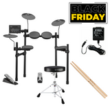 Combo Black Friday Bateria Eléctrica Yamaha con fuente de corriente, banqueta y bolillos