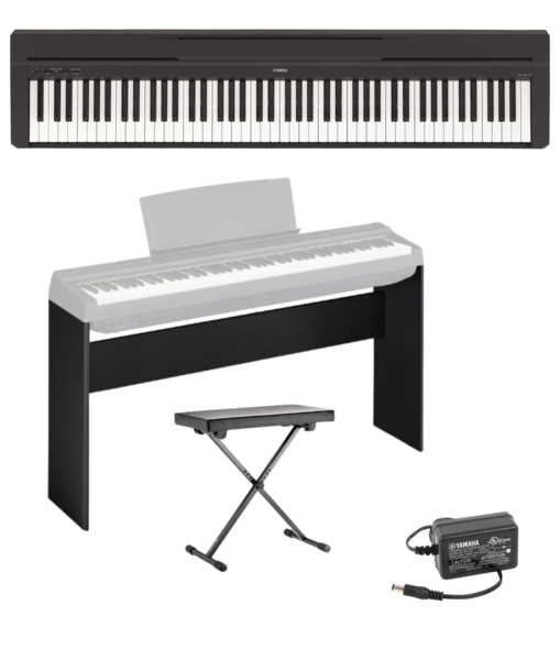 Combo Piano Digital P-45 + banqueta + soporte para piano + Fuente