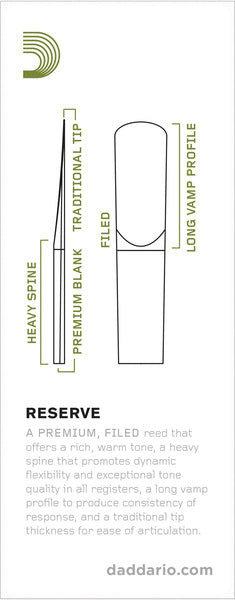 DKR0535-01 Caña individual Reserve para saxofón Tenor, 3.5
