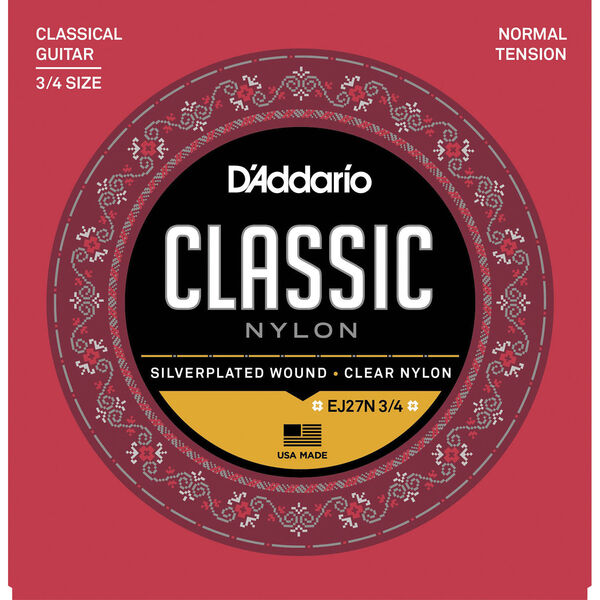 EJ27N 3/4 Set de cuerdas nylon para guitarra clásica 3/4