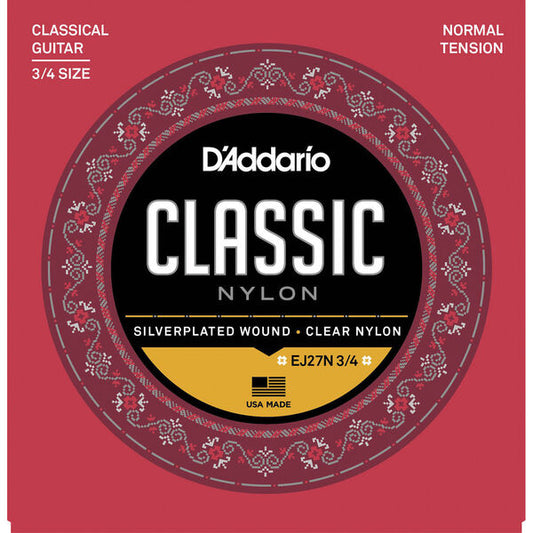 EJ27N 3/4 Set de cuerdas nylon para guitarra clásica 3/4