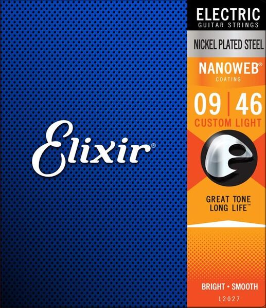 12027 Cuerdas para Guitarra Eléctrica NANOWEB, Custom Light 09-46