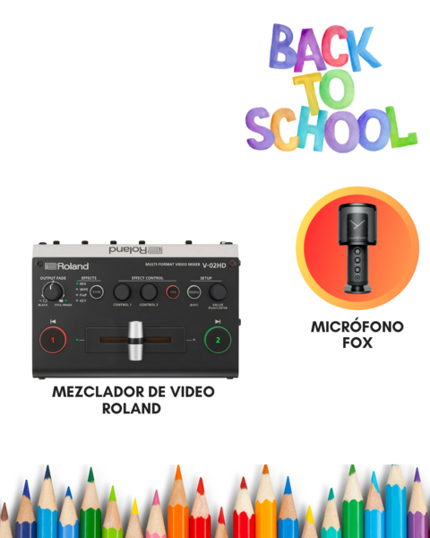 Combo Mezclador de video V-02HD con microfono incluido