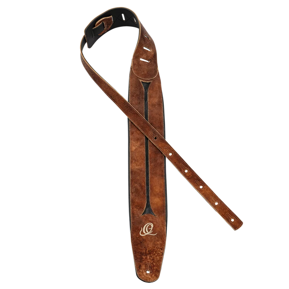 OSBS-1 Genuine Leather Straps – Correa Premium para Bajo en Cuero Genuino Color Chestnut Tree