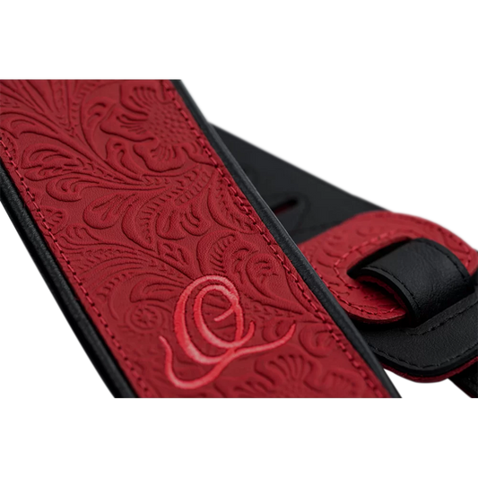 OSBY-3 Genuine Leather Straps – Correa Premium para Guitarra en Cuero Genuino Byzantine Fire