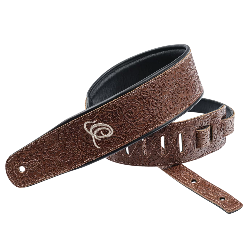 OSBY-6 Genuine Leather Straps – Correa Premium para Guitarra en Cuero Genuino Byzantine Brown
