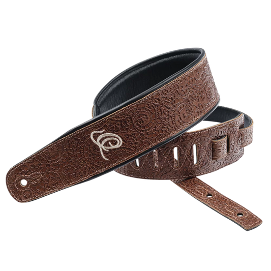 OSBY-6 Genuine Leather Straps – Correa Premium para Guitarra en Cuero Genuino Byzantine Brown