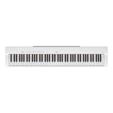 P-225WH  Piano Digital Portátil de 88 Teclas con Acción Contrapesada y Sonido de Piano de Cola (Blanco)