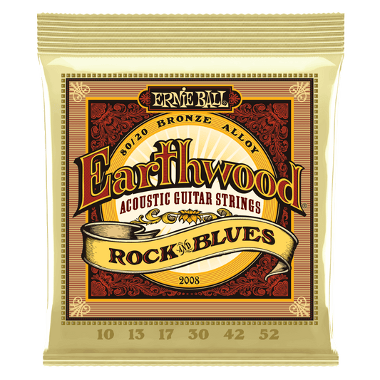 ERNIE 2008 Cuerdas Acústicas Earthwood 80/20 Bronze Rock and Blues (10-52)