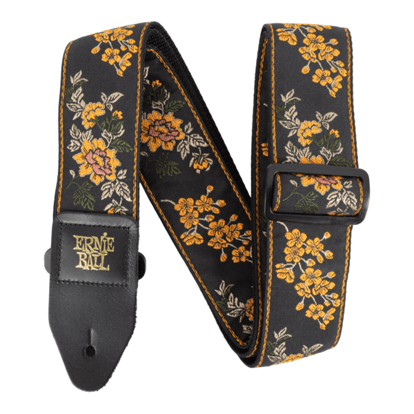 ERNIE 5363 Strap Clasico Jacquard para Guitarra y Bajo Tangerine Blossom