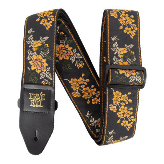 ERNIE 5363 Strap Clasico Jacquard para Guitarra y Bajo Tangerine Blossom