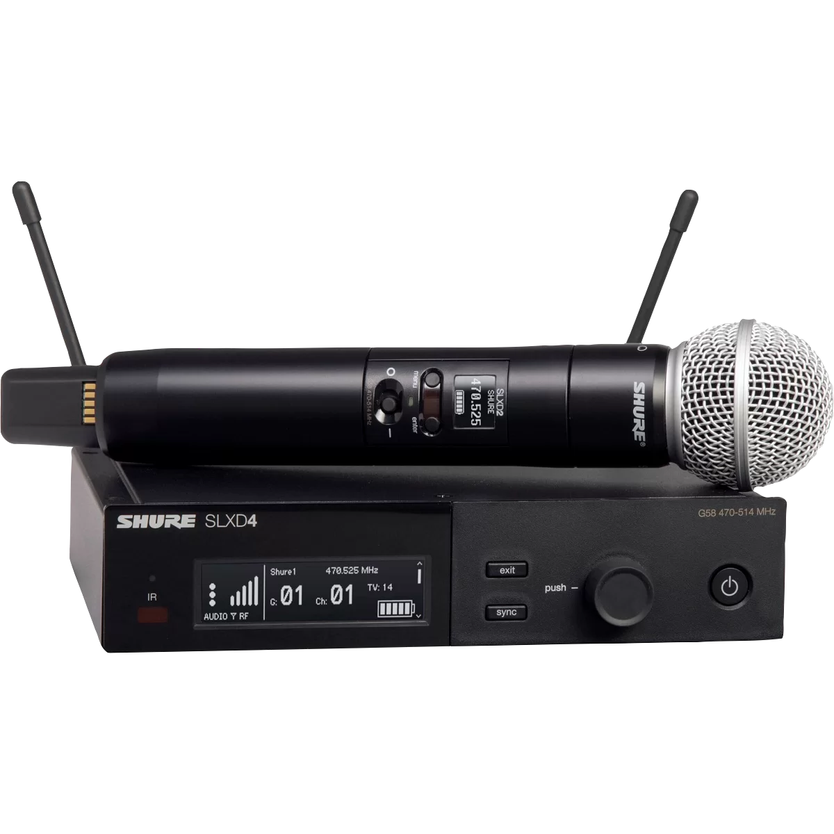 SLXD24/SM58 Sistema Inalámbrico Digital Profesional con Micrófono SM58