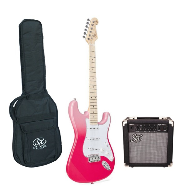 SEM1/PT-GA1065 Kit Guitarra eléctrica color rosado Twilight, W/B