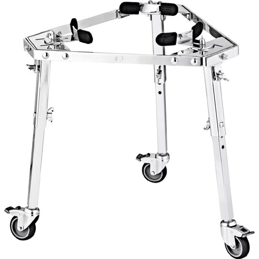 TMPC – Soporte Profesional para Conga con Ruedas y Altura Ajustable, Acabado Cromado