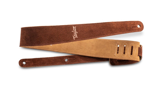 4400-25 Taylor 2.5" Embroidered Suede Guitar Strap