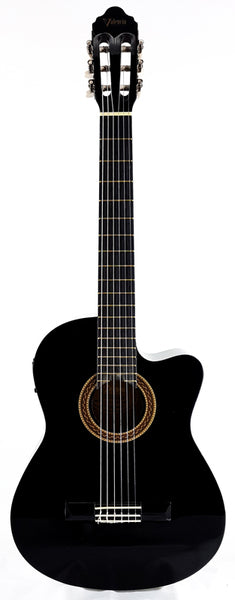 VC104CEBK Guitarra electroclasica con cutaway  EQ color negra