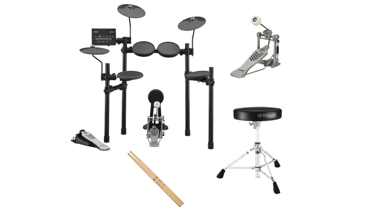 Flash sale Batería Electrica+Pedal+Banqueta+Bolillos DTX452K