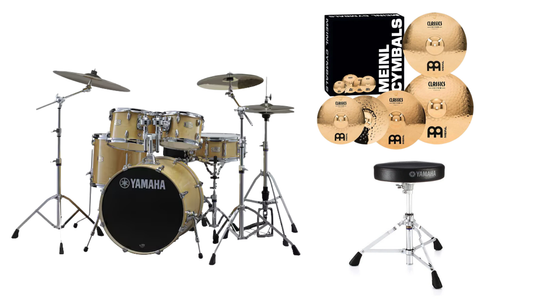 Combo Black Friday – Yamaha Stage Custom Natural + Meinl CC141620+18