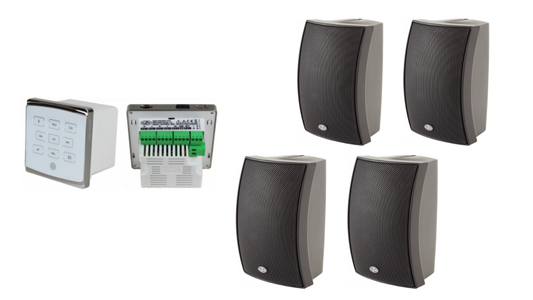 Combo INTEGRAL-WA4 + 4× ARCO-4T | Sistema de Audio Ambiental – Oferta Especial