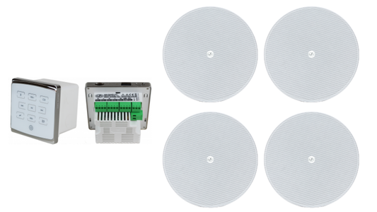 Combo Sistema de Audio Empotrable Integral WA4 + 4 Bocinas de Techo DECO-6 | Oferta Especial