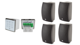 Combo Sistema de Audio Ambiental Integral WA4 + 4 Bocinas de Pared ARCO-4T | Oferta Especial