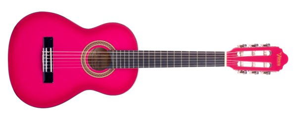 VC104PKS Guitarra clasica 4/4 de color rosado sunburst