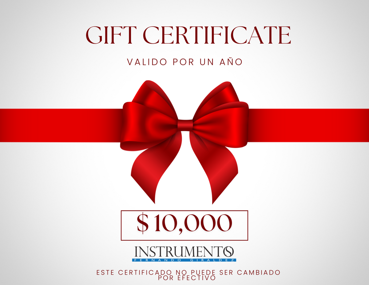 Certificado de REGALO de 10,000