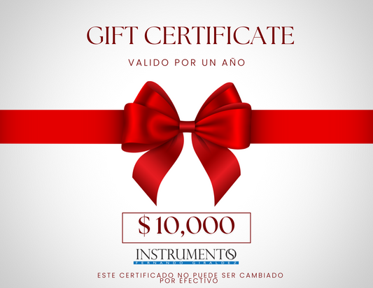 Certificado de REGALO de 10,000