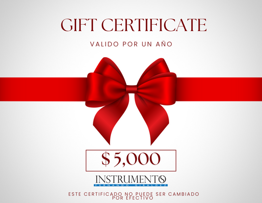 Certificado de REGALO de 5,000