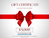 Certificado de REGALO de 5,000
