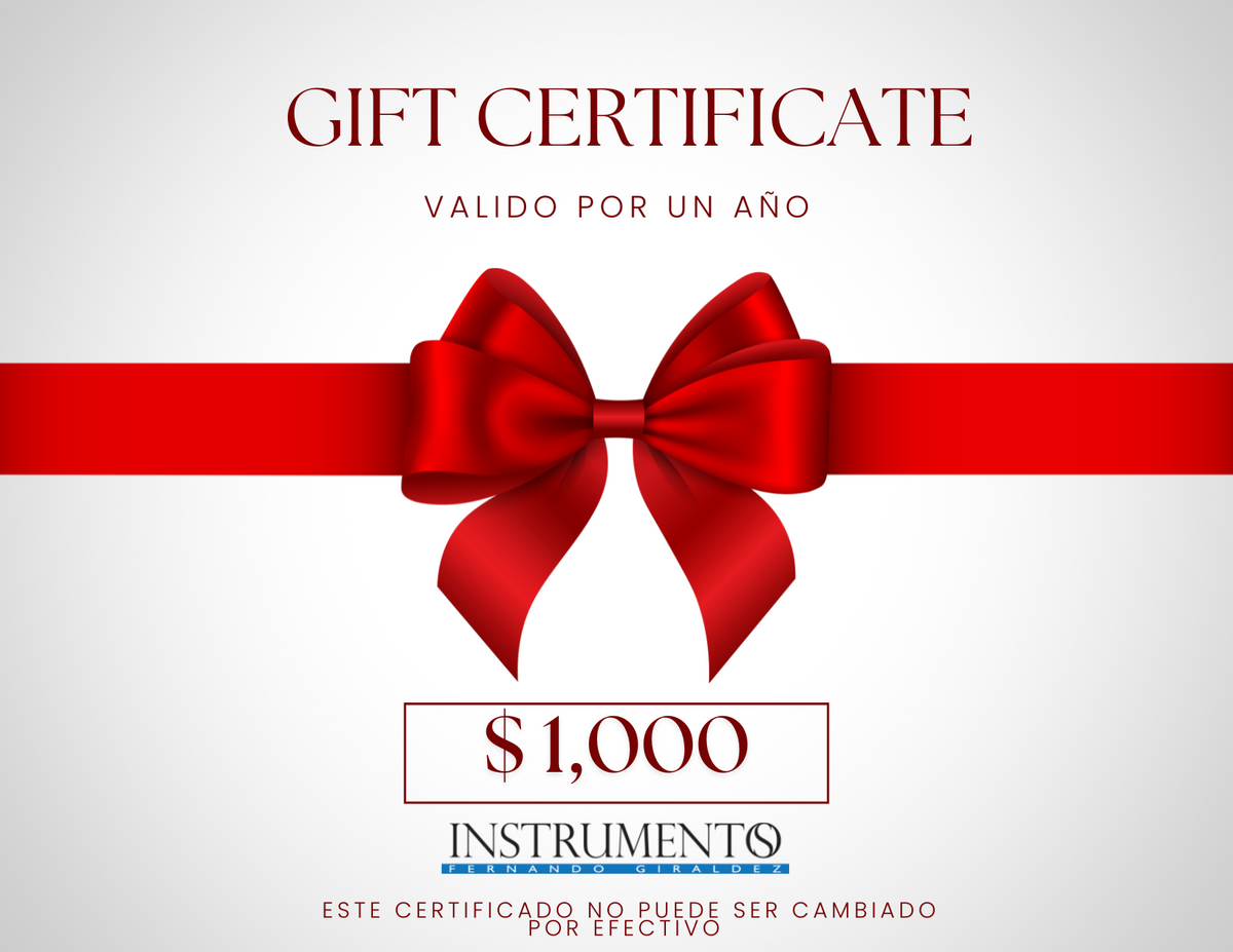 Certificado de REGALO Valido por 1,000