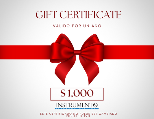 Certificado de REGALO Valido por 1,000