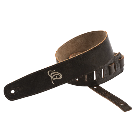 Suede Leather Straps – Correa Premium para Guitarra en Cuero y Gamuza Color Patina Bronze