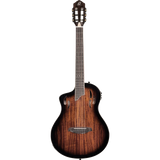RTPDLX-ACA-L Guitarra Electroclasica Zurda Ortega TourPlayer Deluxe Nylon String  – Acacia Burst Gloss