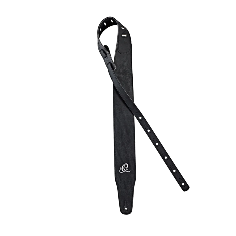 OSVG-75BK Vegan Series – Correa Extra Ancha para Guitarra en PVC Color Negro Ecológica y Libre de Ftalatos