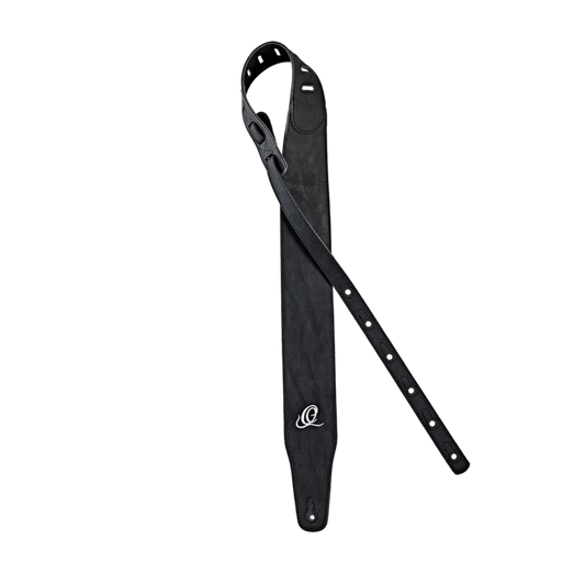 OSVG-75BK Vegan Series – Correa Extra Ancha para Guitarra en PVC Color Negro Ecológica y Libre de Ftalatos