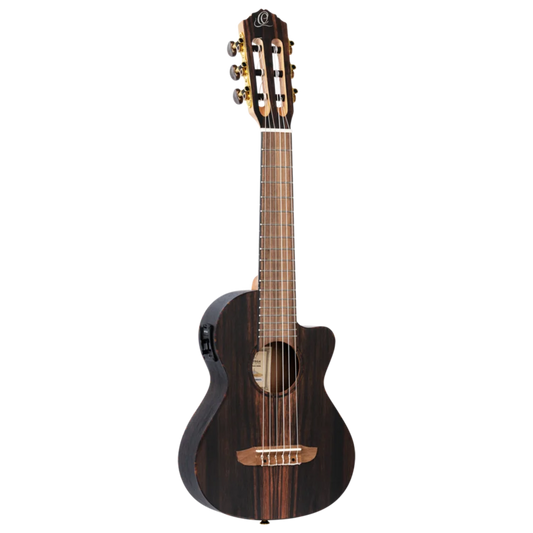 RGL5EB-CE  Mini Travel Series – Guitarra de Viaje 1/8 con Tapa, Fondo y Aros de Ébano Natural