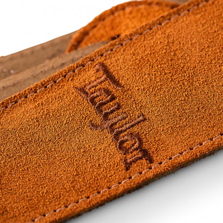 4402-25 Taylor 2.5" Embroidered Suede Guitar Strap – Honey Gold