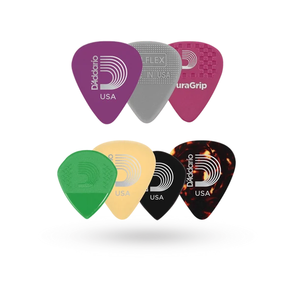1XVP6-5 Set Variado de 7 Púas para Guitarra