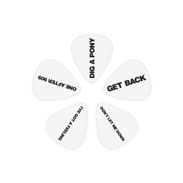 1CWH2-10B8 10 BTL Paquete de 10 Uñas para guitarra The Beatles Get back Calibre ligero (0,50 mm)