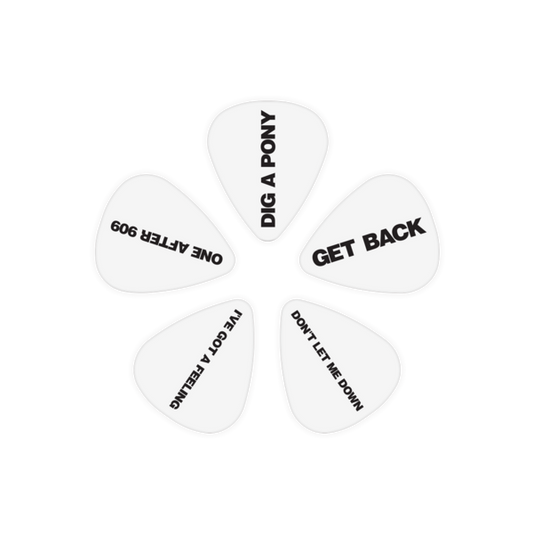 1CWH4-10B8 10 BTL Paquete de 10 Uñas para guitarra The Beatles Get back Calibre mediano (0,70 mm)
